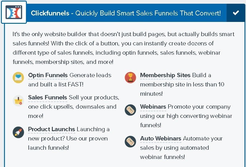 Clickfunnels features for $97