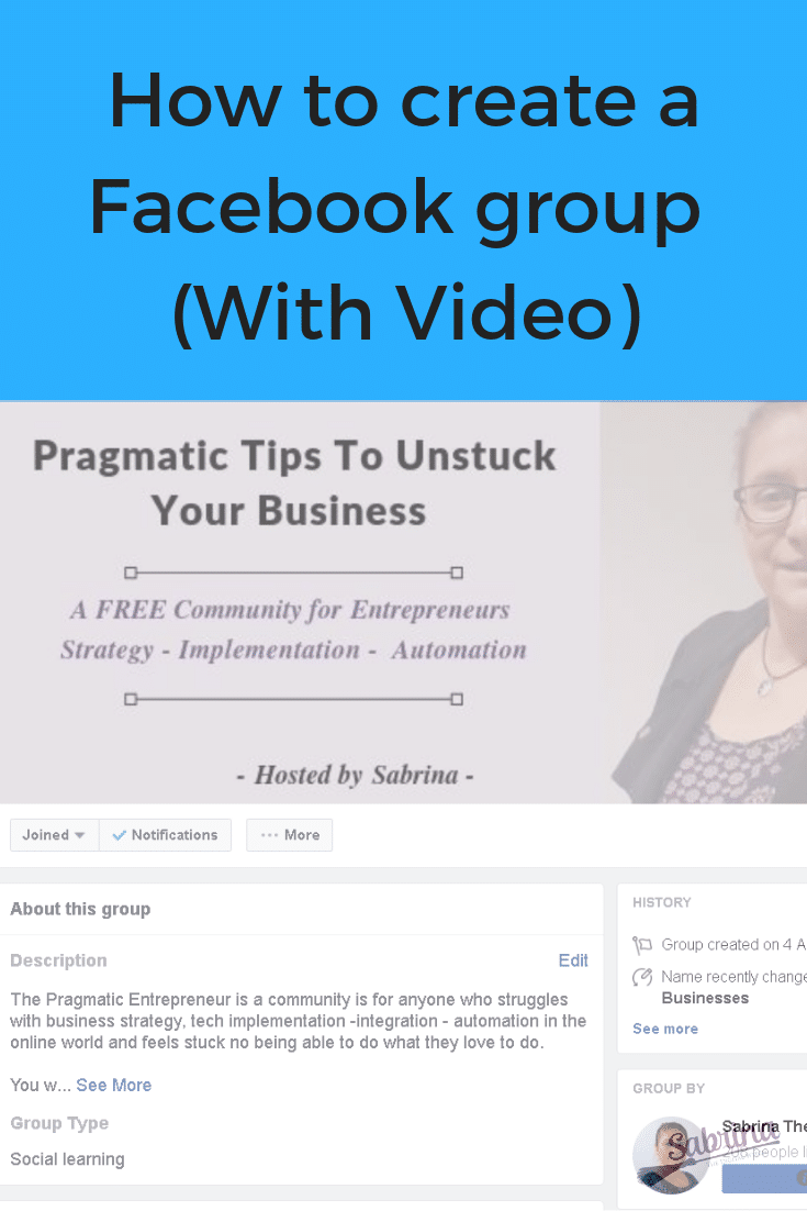 How to create a Facebook group (video walkthrough)