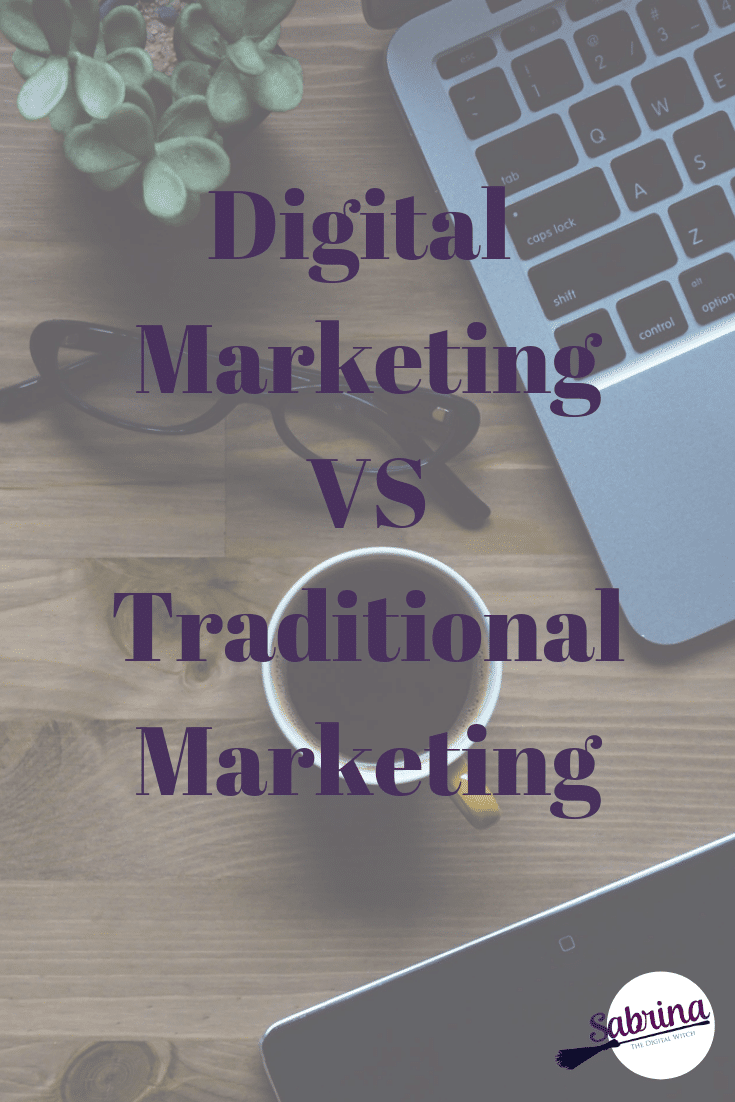 Digital Makreting vs Traditional - Pinterest post