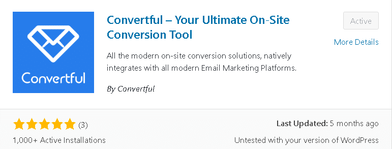 WordPress plugin Convertful