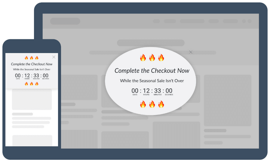 Abandon cart popup widget circle