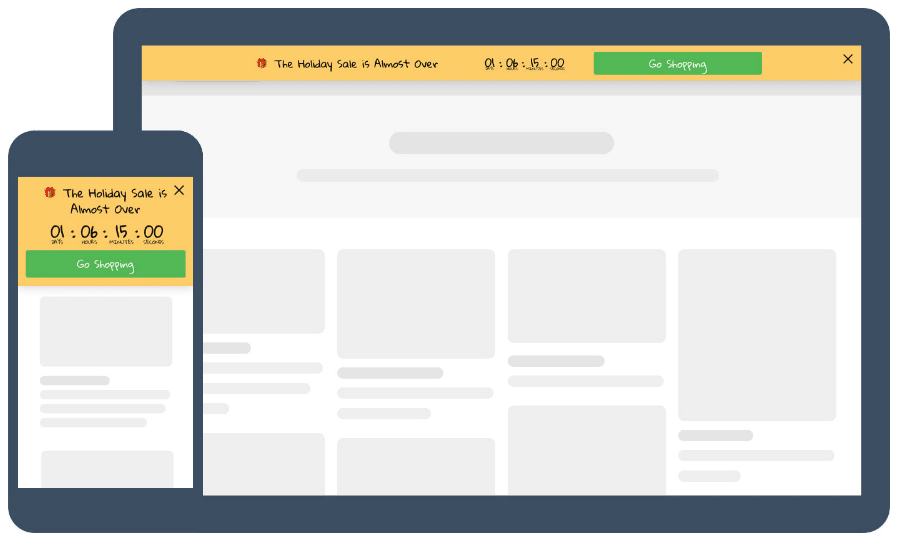 Deadline Widget Hello bar type