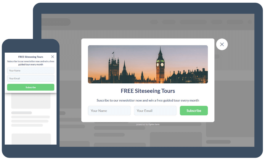 simple subscription popup