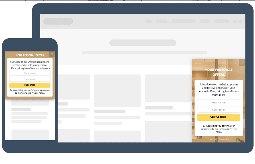 Simple subscription scroll box