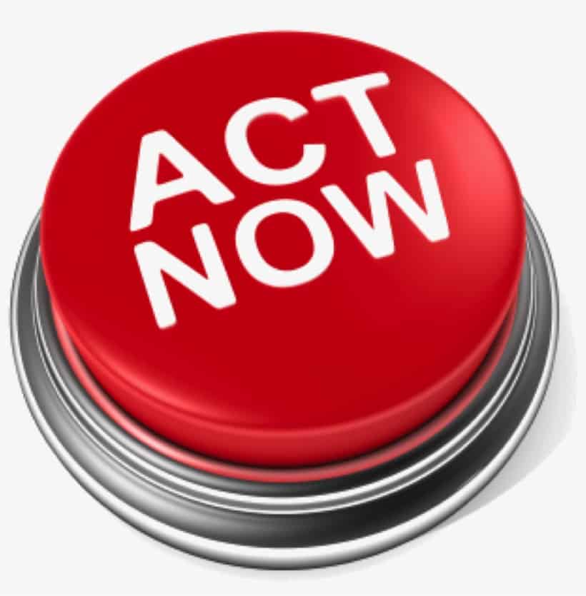 Take action red button
