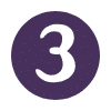 Number three purple background