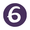 Number six purple background