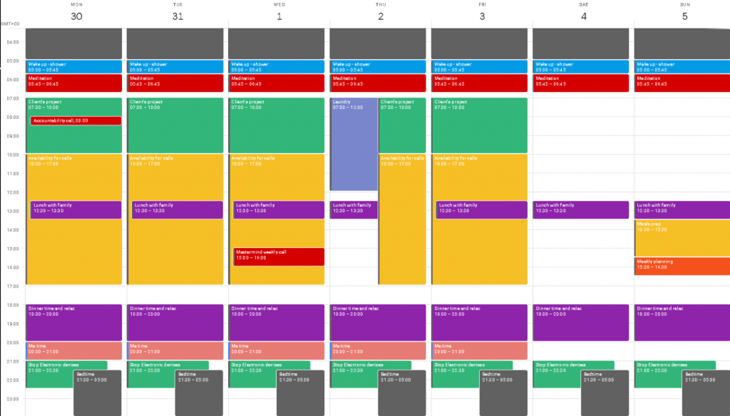 Personal calendar on Google calendar