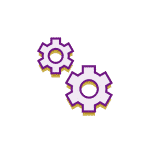 Gears Icon gold and purple