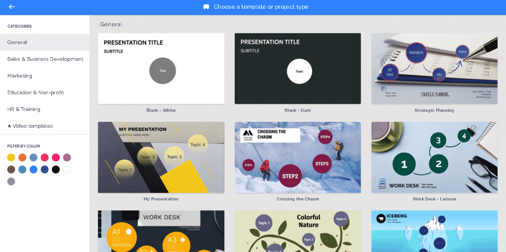 Presentation templates