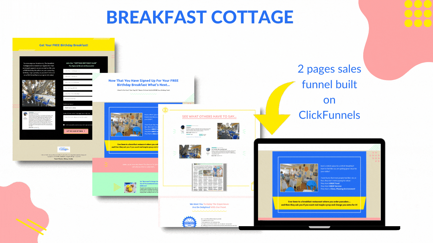 Breakfast Cottage sales funnel - Clickfunnels V2