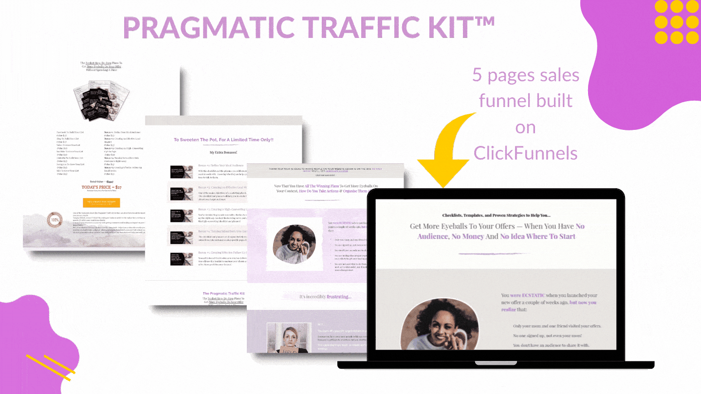 Pragmatic Traffic Kit - Sales page - Clickfunnels