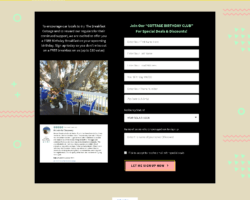 Opt-in page Breakfast cottage page 1