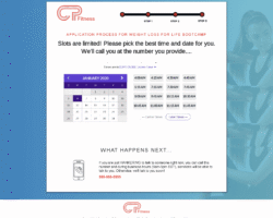 Booking page Gym funnel page 3