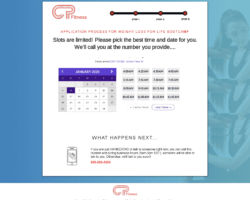 Booking page Gym funnel page 3